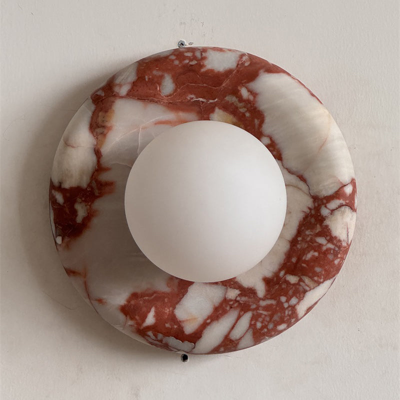 Orli Red Marble Sconce
