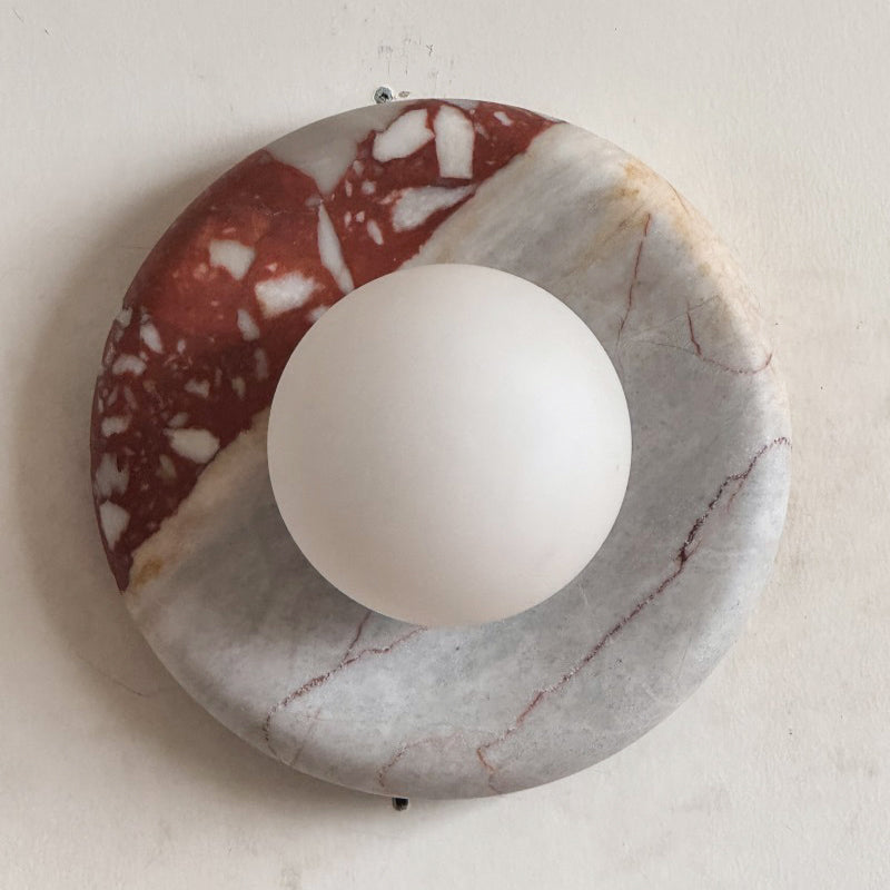 Orli Red Marble Sconce