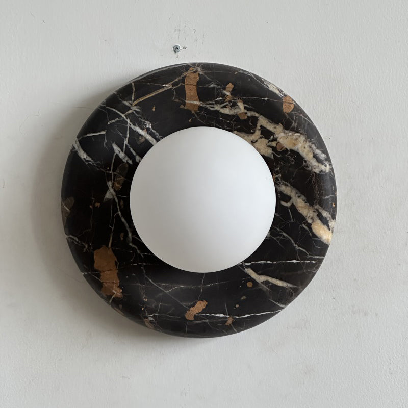 Orli Black Marble Sconce