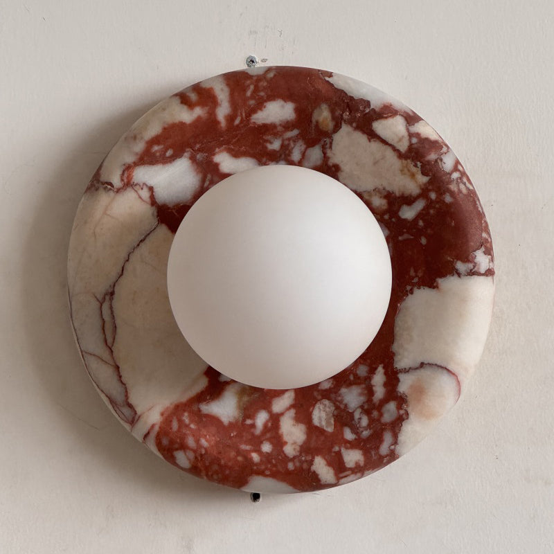 Orli Red Marble Sconce