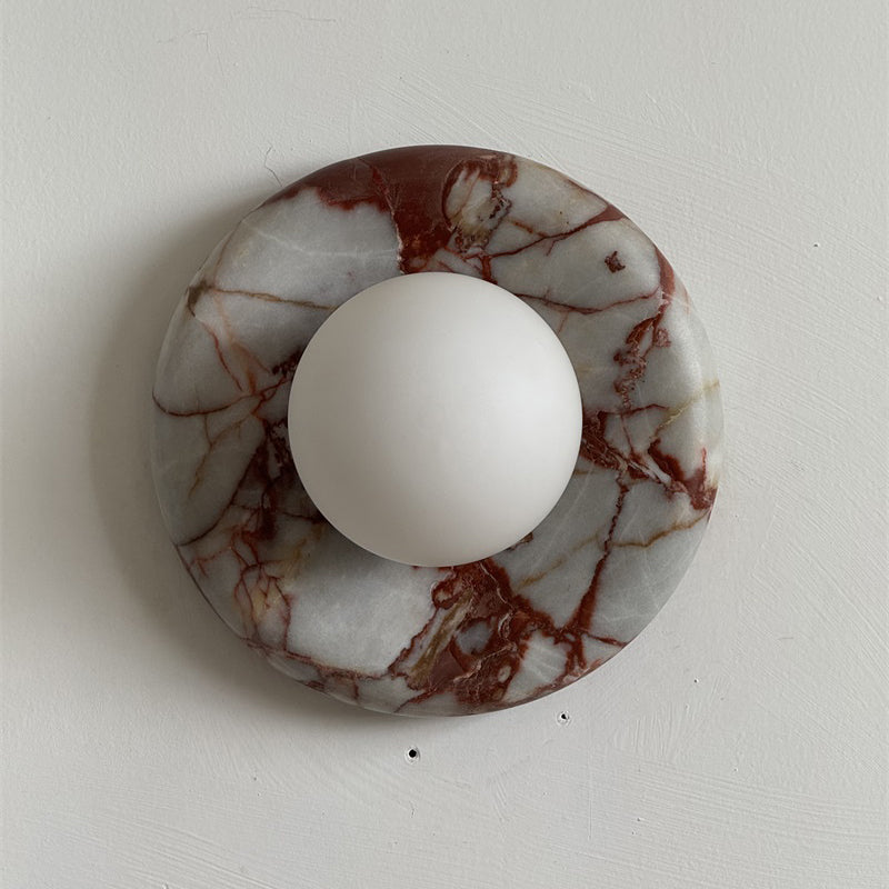 Orli Red Marble Sconce