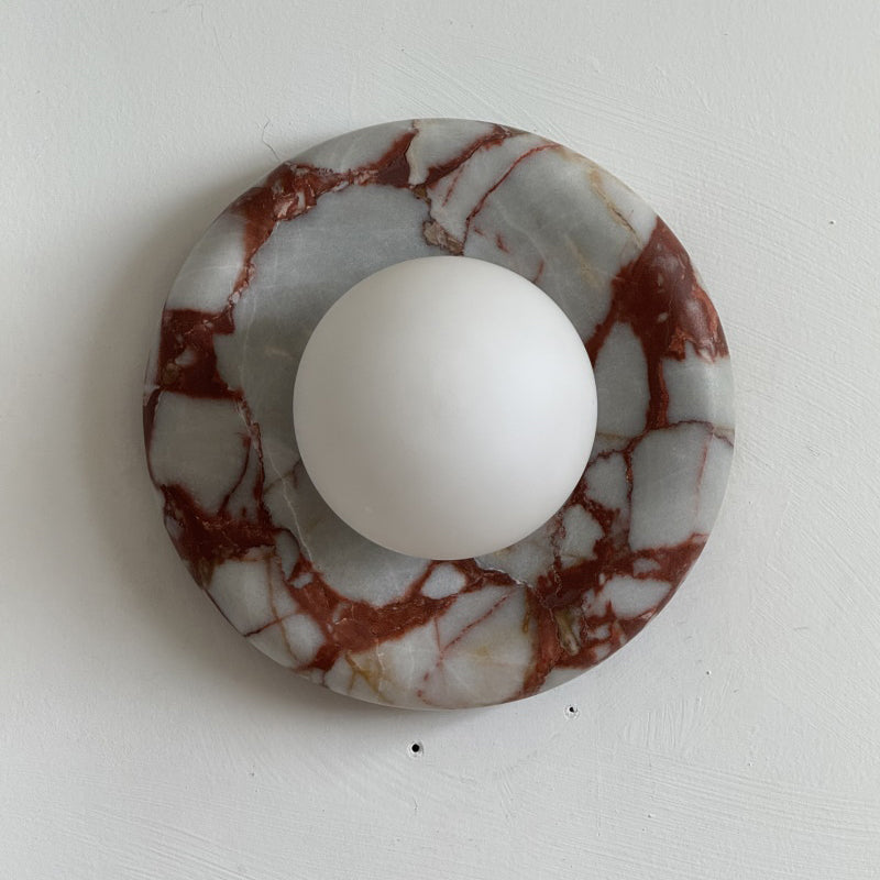 Orli Red Marble Sconce