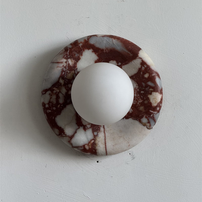 Orli Red Marble Sconce