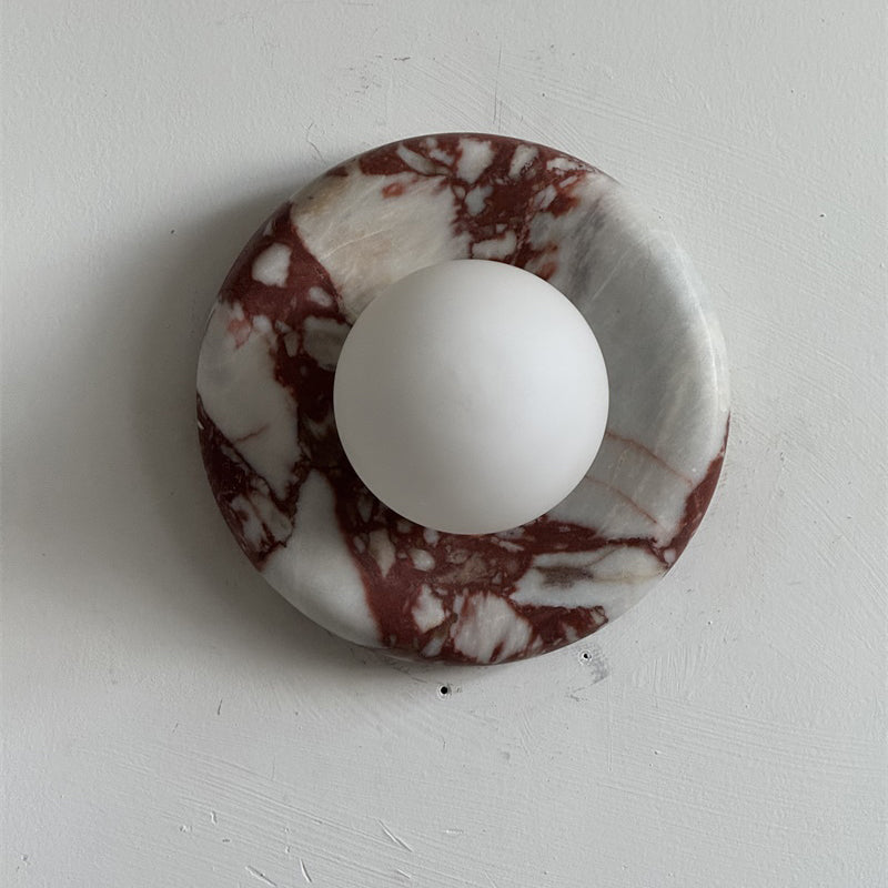 Orli Red Marble Sconce