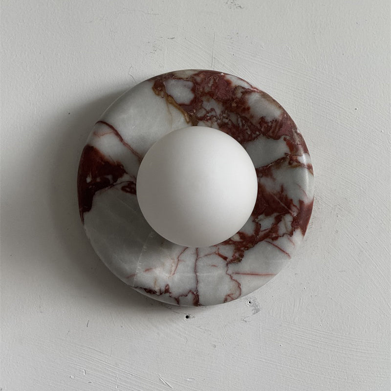 Orli Red Marble Sconce