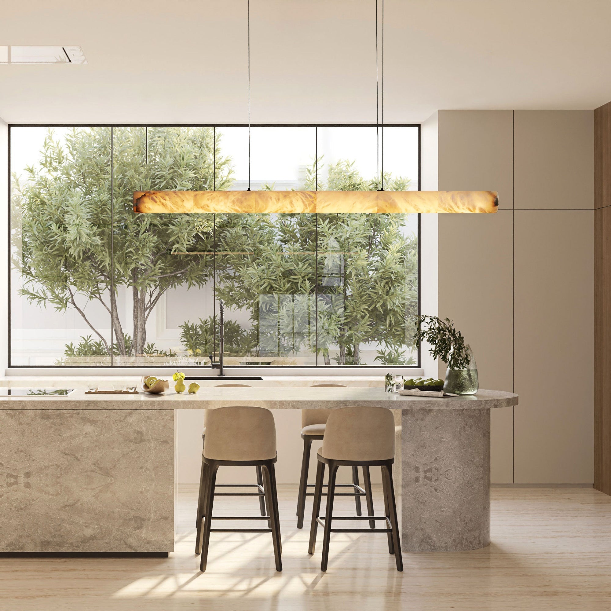 Halima Linear Alabaster Chandelier