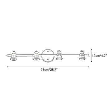 Halophane Brass Wall Lamp – detail 6 — Dimension drawings 4