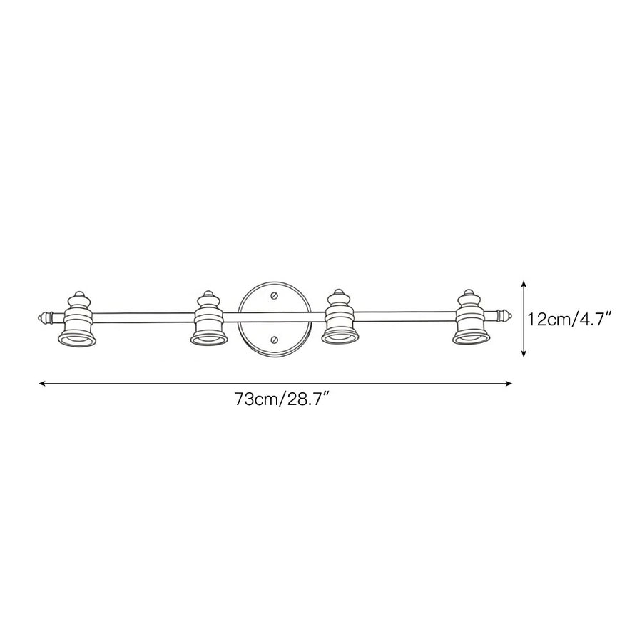 Halophane Brass Wall Lamp – detail 6 — Dimension drawings 4