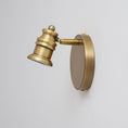 Load image into Gallery viewer, Halophane Brass Wall Lamp
