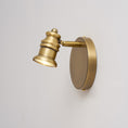 Load image into Gallery viewer, Halophane Brass Wall Lamp
