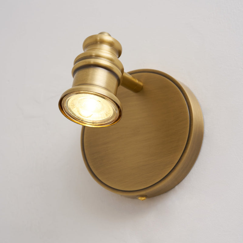 Halophane Brass Wall Lamp