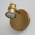 Load image into Gallery viewer, Halophane Brass Wall Lamp
