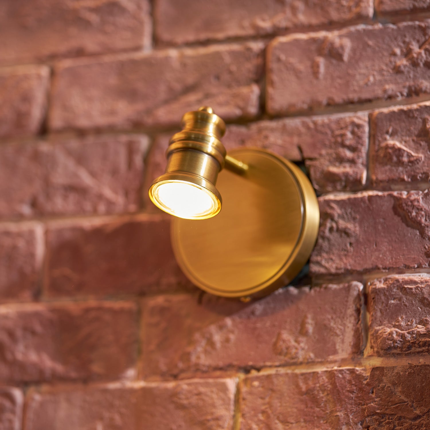 Halophane Brass Wall Lamp