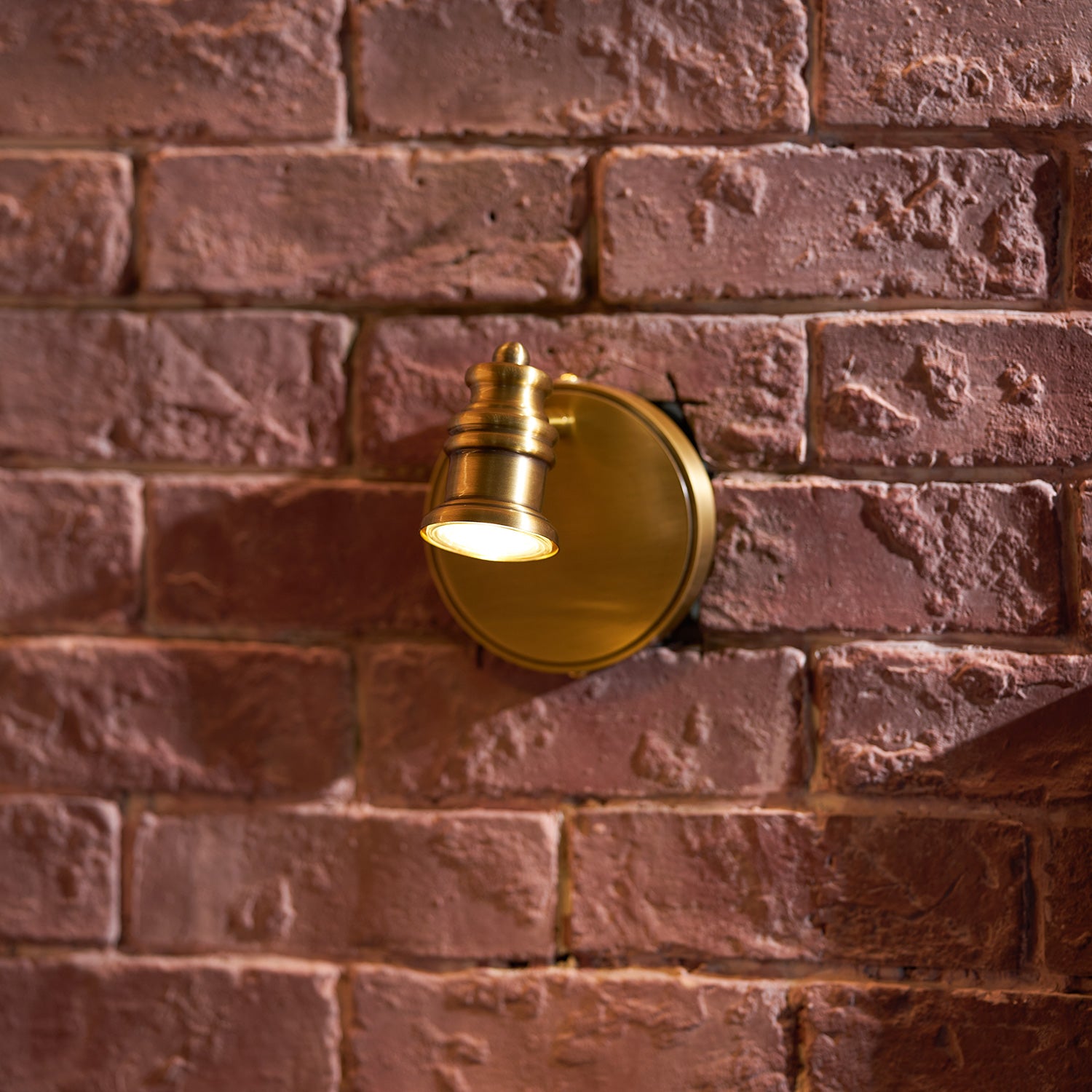Halophane Brass Wall Lamp