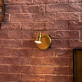 Load image into Gallery viewer, Halophane Brass Wall Lamp
