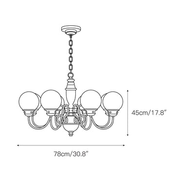 Hamilton Chandelier – detail 3 — Dimension drawings 1