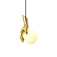 Load image into Gallery viewer, Hand Holding Globe Pendant Light
