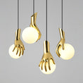 Load image into Gallery viewer, Hand Holding Globe Pendant Light
