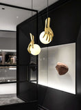 Load image into Gallery viewer, Hand Holding Globe Pendant Light
