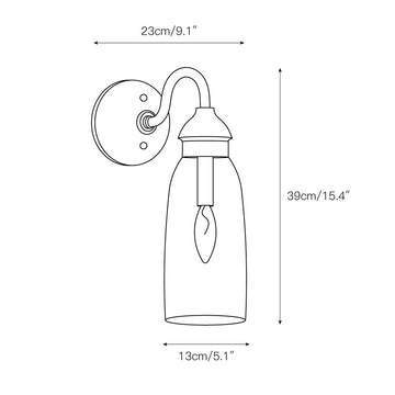 Halstead Wall Lamp – detail 4 — Dimension drawings 1