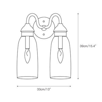 Halstead Wall Lamp – detail 5 — Dimension drawings 2