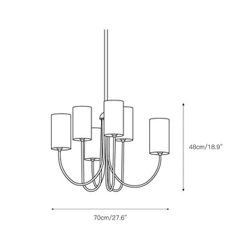 Harlem Chandelier – detail 3 — Dimension drawings 1