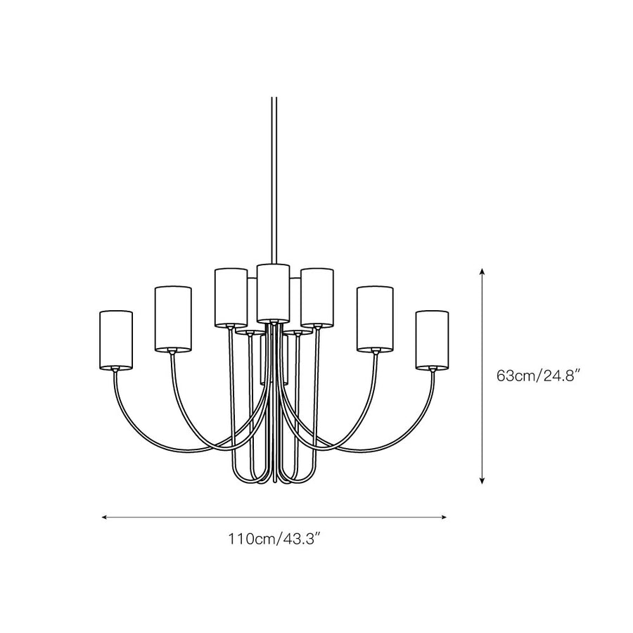 Harlem Chandelier – detail 4 — Dimension drawings 2