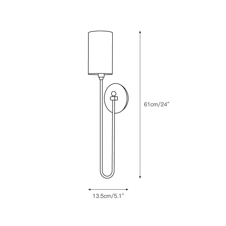 Harlem Wall Lamp – detail 3 — Dimension drawings 1