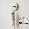 Load image into Gallery viewer, Harlin Alabaster Plug-in Wall Sconce
