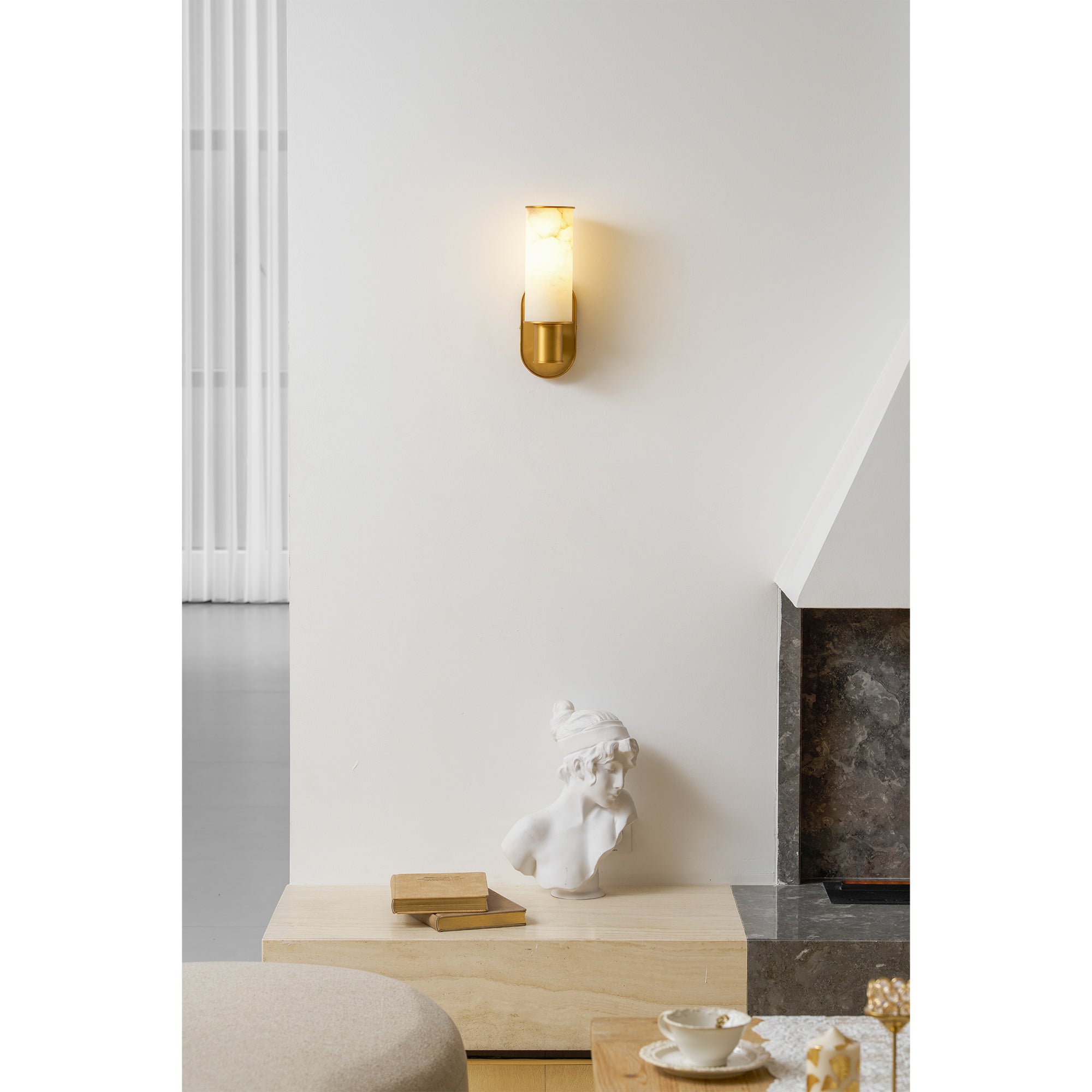 Harlin Vertical Alabaster Sconce
