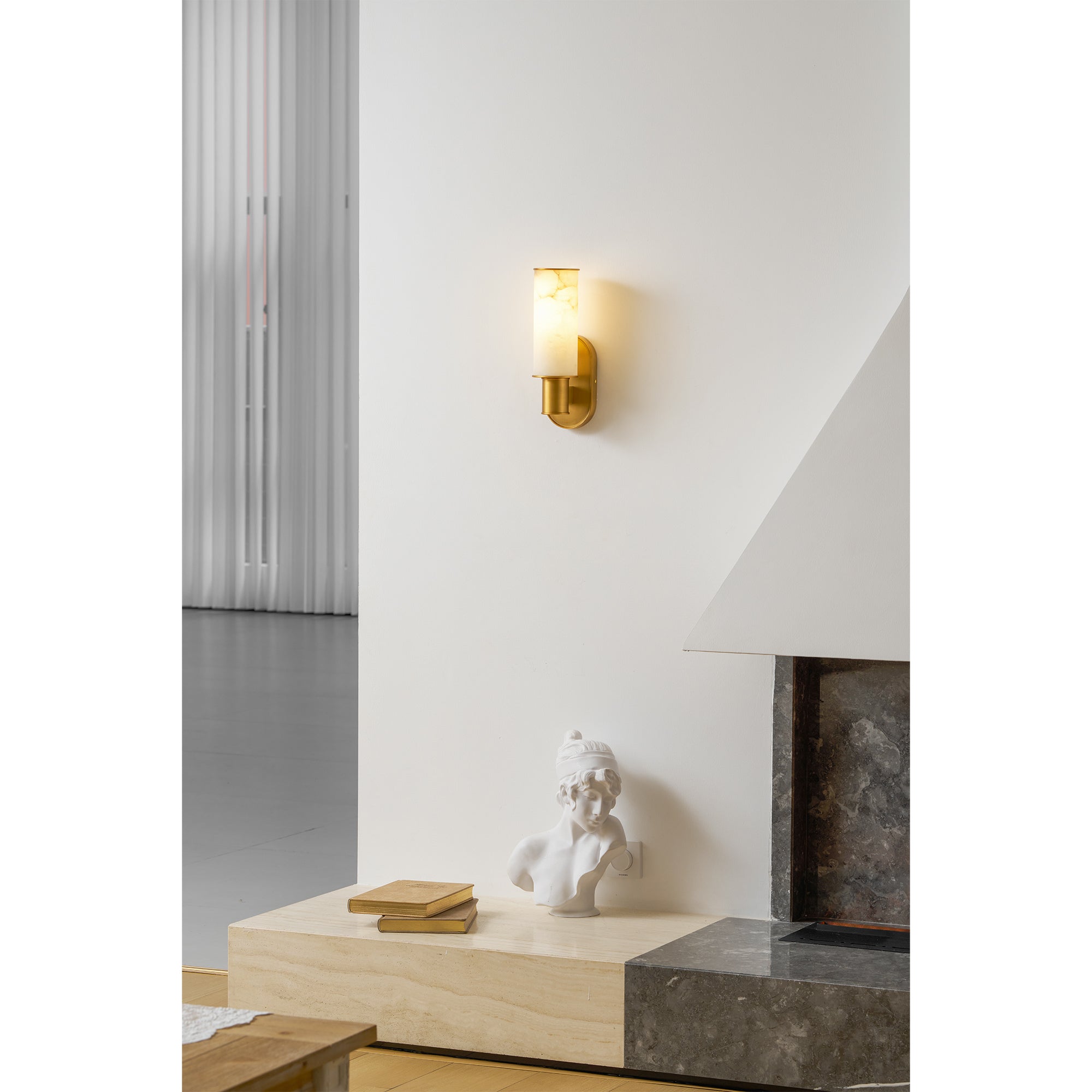 Harlin Vertical Alabaster Sconce