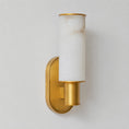 Load image into Gallery viewer, Harlin Vertical Alabaster Sconce
