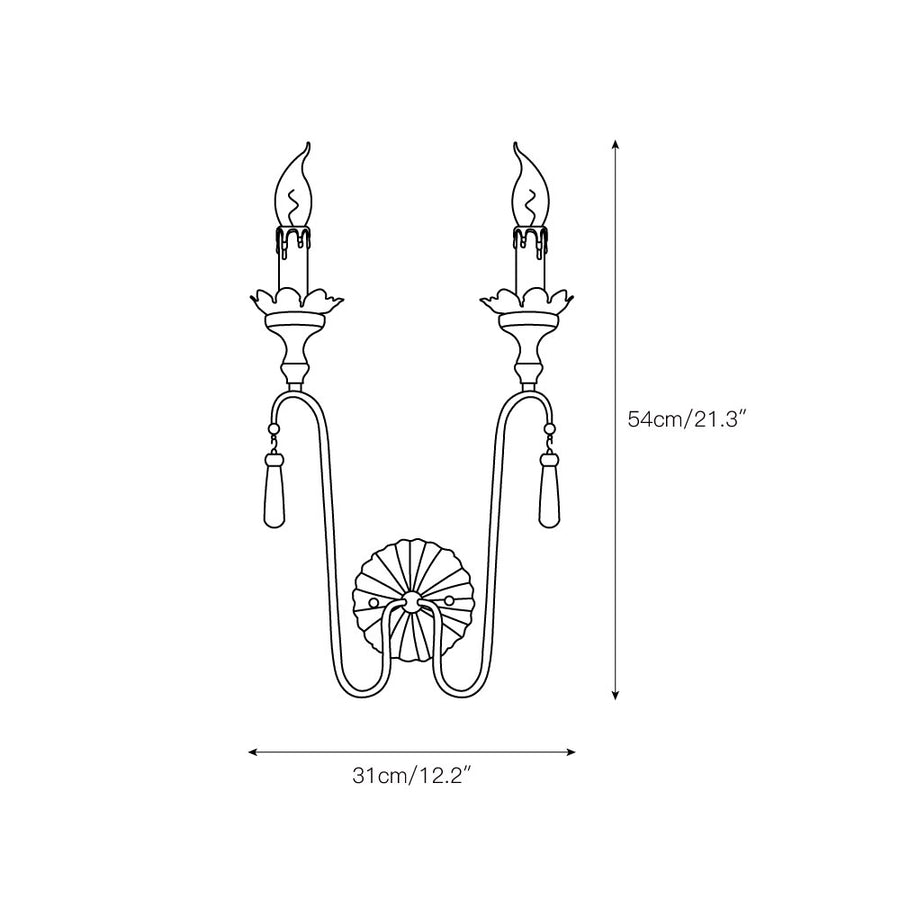 Olivia Wall Lamp – detail 4 — Dimension drawings 1