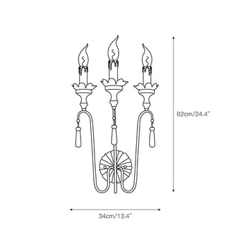 Olivia Wall Lamp – detail 5 — Dimension drawings 2