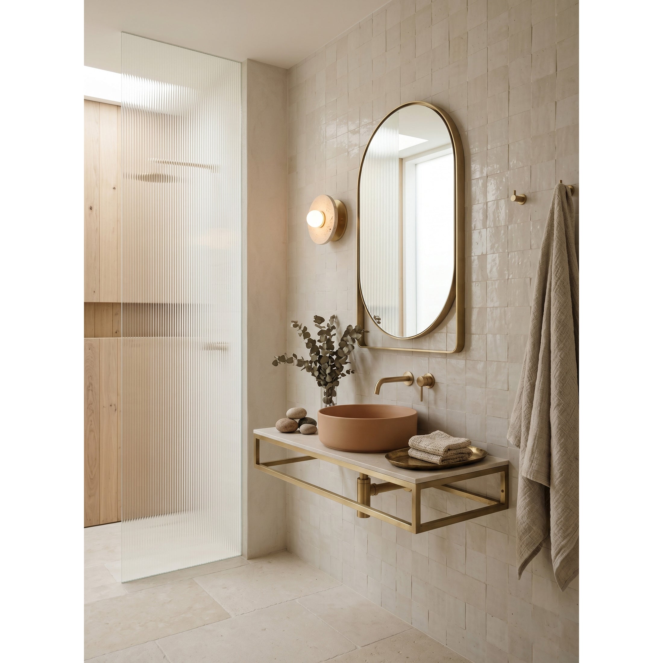 Haven Travertine Wall Sconce