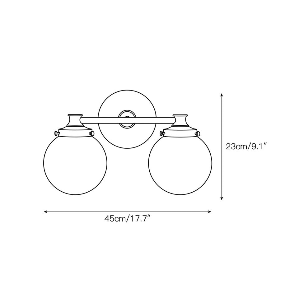 Hayes Glass Ball Wall Sconce
