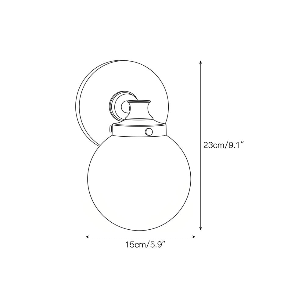 Hayes Glass Ball Wall Sconce