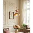 Load image into Gallery viewer, Heirloom Glass Rose Pendant Lamp
