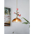 Load image into Gallery viewer, Heirloom Glass Rose Pendant Lamp
