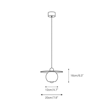 Helios Cord Alabaster Pendant Light – detail 3 — Dimension drawings 1
