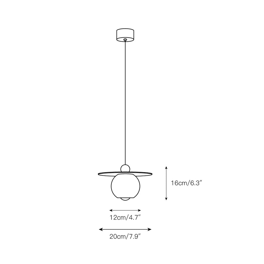 Helios Cord Alabaster Pendant Light – detail 3 — Dimension drawings 1