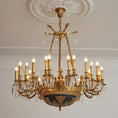 Laad afbeelding in galerij, kroonluchter Henri Cherub met messing
