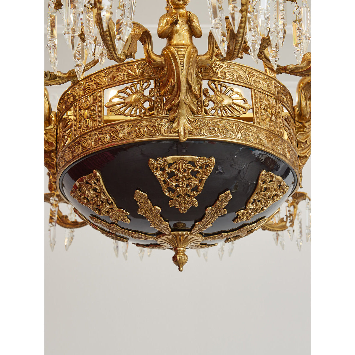 kroonluchter Henri Cherub met messing