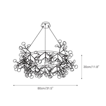 Heracleum Round Chandelier – detail 4 — Dimension drawings 2