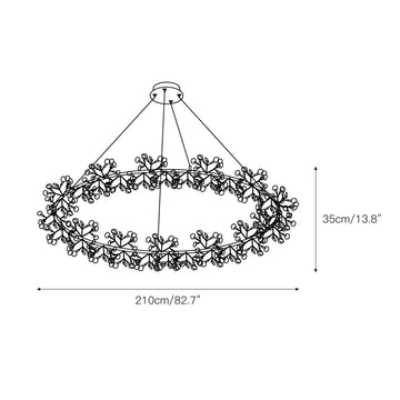Heracleum Round Chandelier – detail 9 — Dimension drawings 7