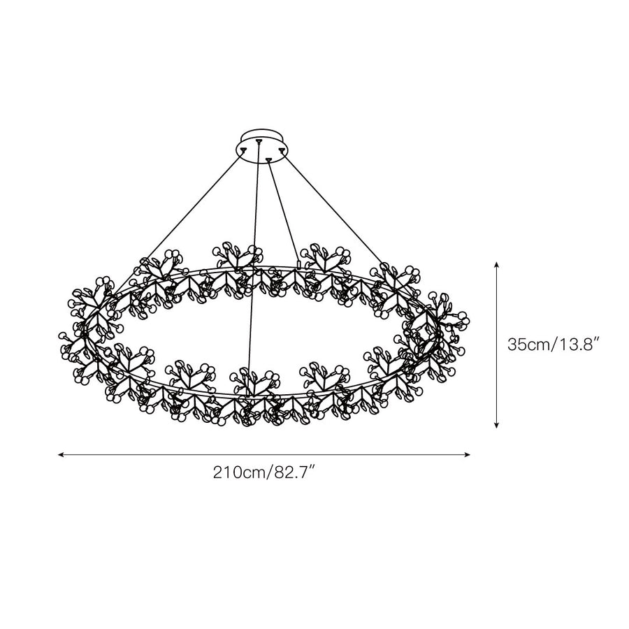 Heracleum Round Chandelier – detail 9 — Dimension drawings 7