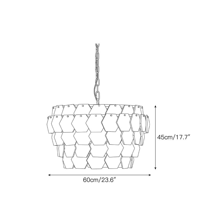 Hexa Cloud Chandelier — Dimension drawings 1