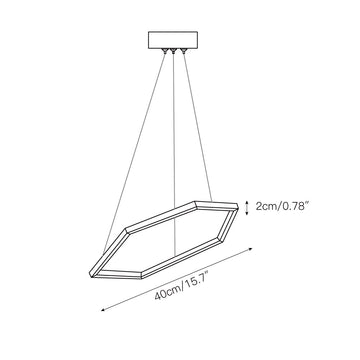 Hexagon Chandelier – detail 8 — Dimension drawings 1