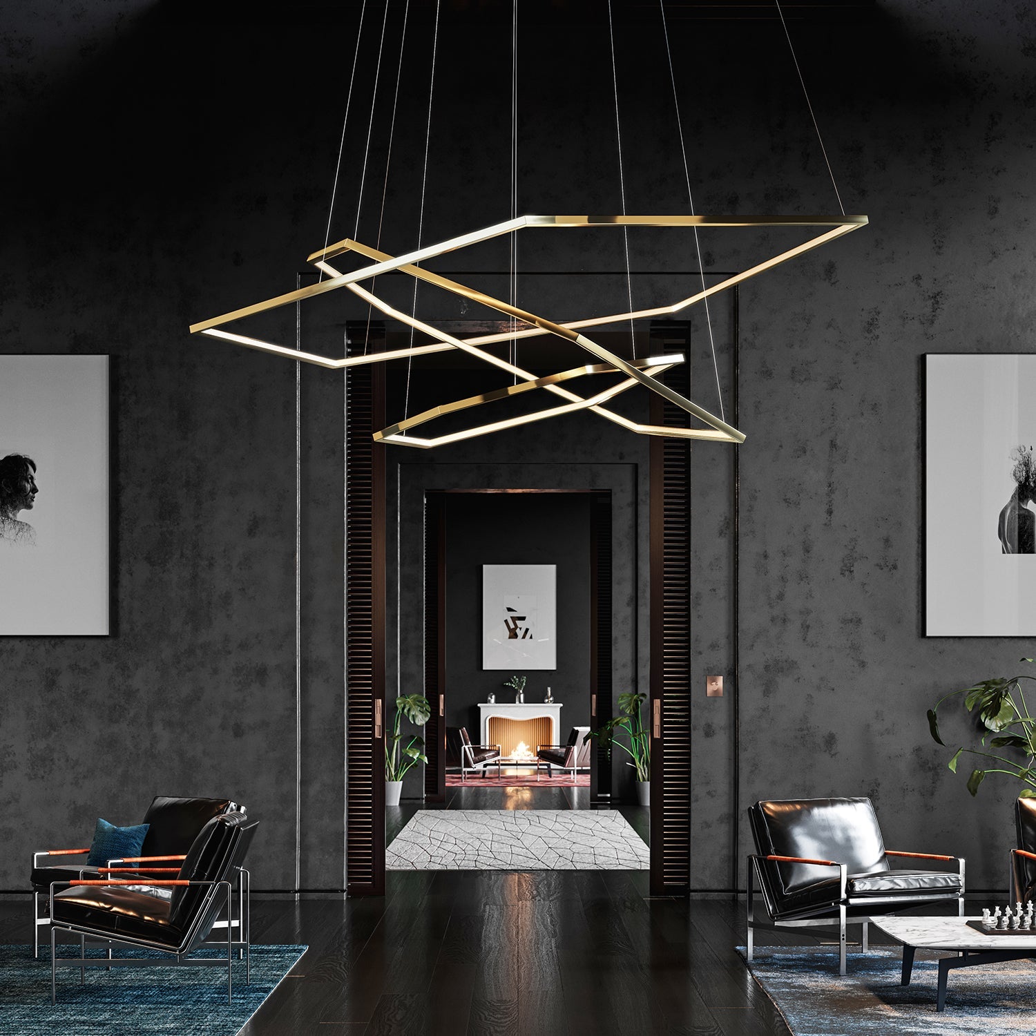 Hexagon Chandelier