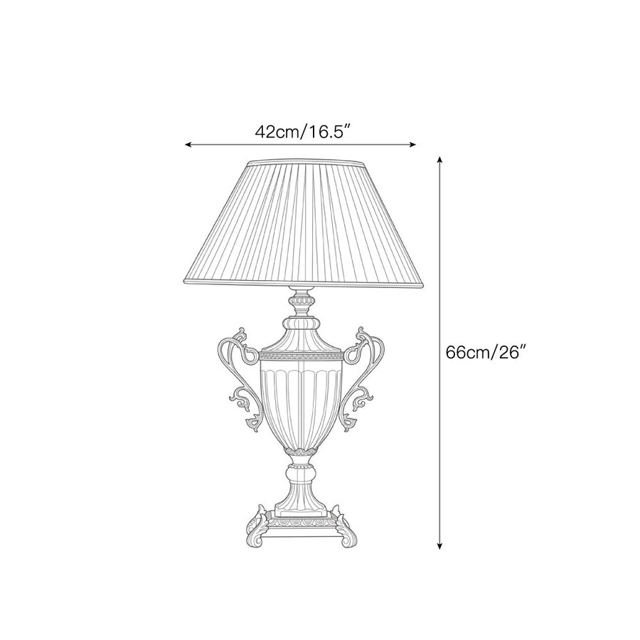 Highclere Glass Urn Tischleuchte — Dimension drawings 1